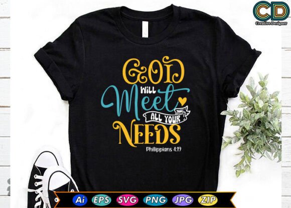 GOD WILL MEET ALL YOUR NEEDS Embroidery Design Review