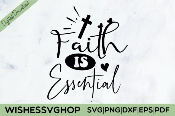 Reviewing Faith is Essential SVG PNG for Real Embroidery Projects