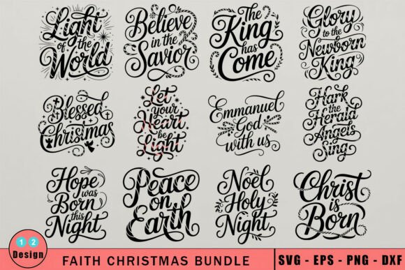 Using Faith Christmas Quotes SVG Bundle in Real Embroidery Projects